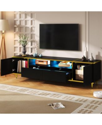 70.9" LED TV Stand - 2 Shelves Drawers & Cabinets