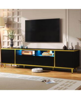 70.9" LED TV Stand - 2 Shelves Drawers & Cabinets