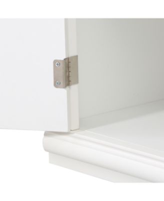 75" Display Cabinet & Triangle Bookshelves - White