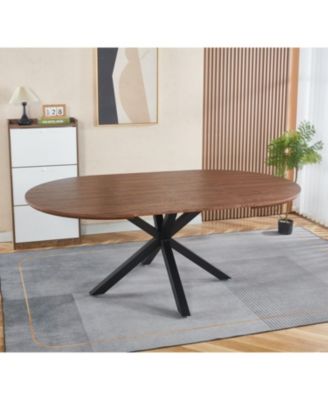 Extendable Table Metal Leg MDF Top 120-200cm