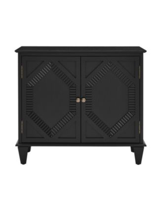 Retro Wooden Sideboard Buffet Cabinet - Black