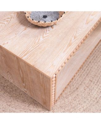 Streamdale Rustic Beaded Edge Coffee Table - Natural Finish