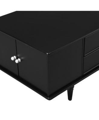 Modern Rectangle Coffee Table w/ Drawers & Hidden Storage