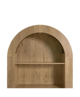 Arched Bookcase, 78.74" Tall, Mid Century Modern, 4-Tier