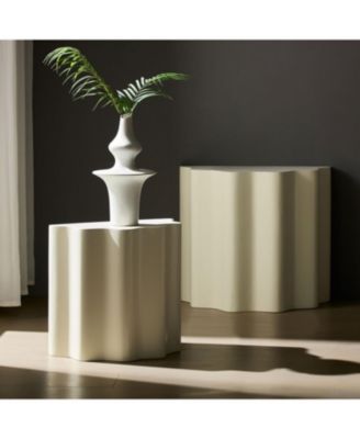 Wavy Edge Side Table Set - Modern End Tables for Living Room/Bedroom