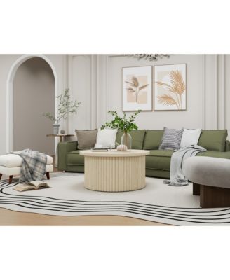 Modern Round Coffee Table Accent Table