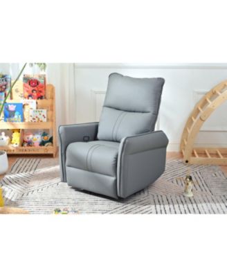 Swivel Rocker Recliner Chair, Nursery Glider, Modern Rocking Chair