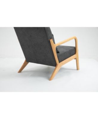 Streamdale Mid Century Accent Chair with Wood Frame & Waist Cushion