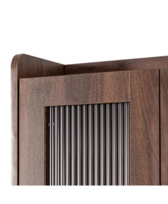 Streamdale Farmhouse Kitchen Hutch Buffet Cabinet with Microwave Stand