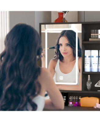 Streamdale LED Makeup Vanity with Adjustable Lighting & Ample Storage