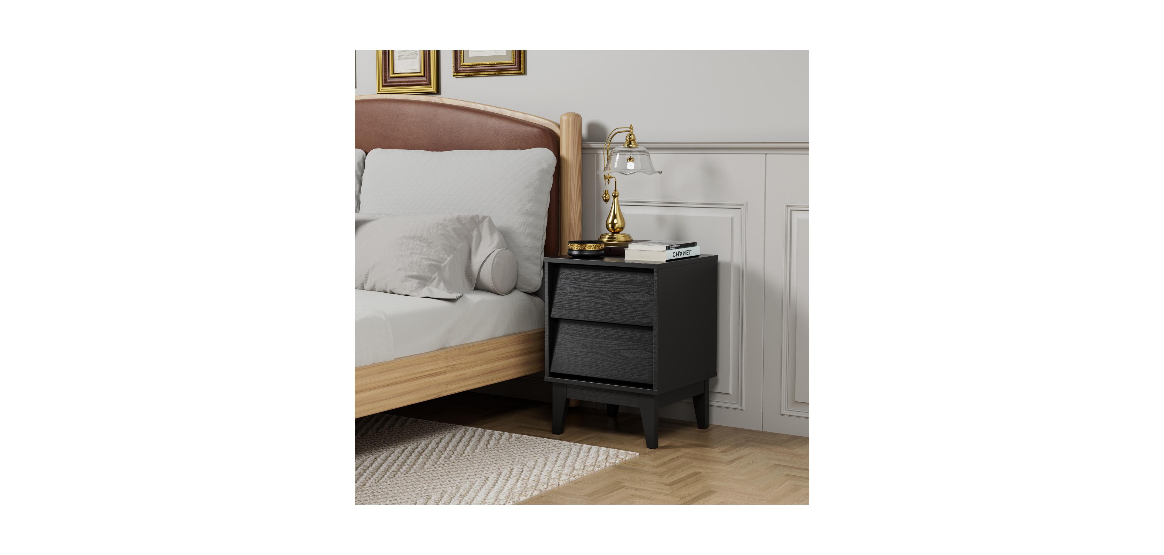 Streamdale Furniture Streamdale Mid-Century Nightstands with Beveled Design
