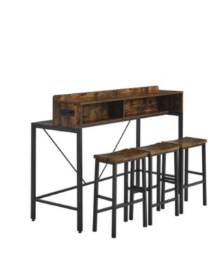 59" Bar Table Set with Power LED & 3 Stools