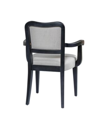 Upholstered Dining Chairs (Set of 2) - Beige Fabric, Hardwood Frame