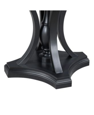  Retro 5-Piece Dining Set - Extendable Round Table & 4 Chairs (Black Oak)