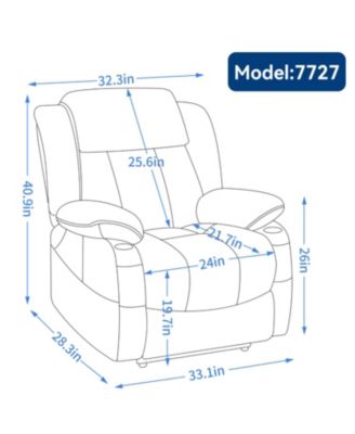 350 LBS Power Lift Recliner w/ Massage & Heat