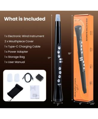 Electronic Wind Instrument with Wireless MIDI and Portable Digital Saxophone Functions