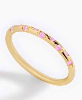 Dainty Constellation Birthstone Ring in Gold Plated Sterling Silver