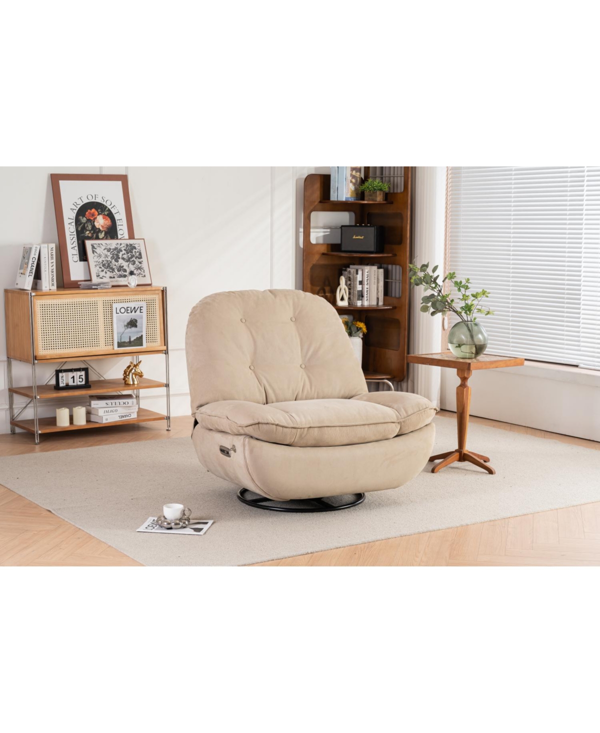 Streamdale Furniture Power Recliner Glider w/ Usb Charger & Bluetooth (Cd-8991
