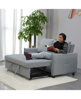 3-in-1 Velvet Sleeper Sofa with Storage