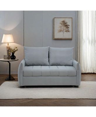 3-in-1 Velvet Sleeper Sofa with Storage