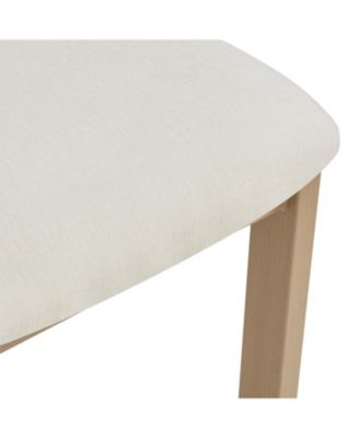 Upholstered Armless Dining Chairs With Metal Legs (Set of 2),Beige