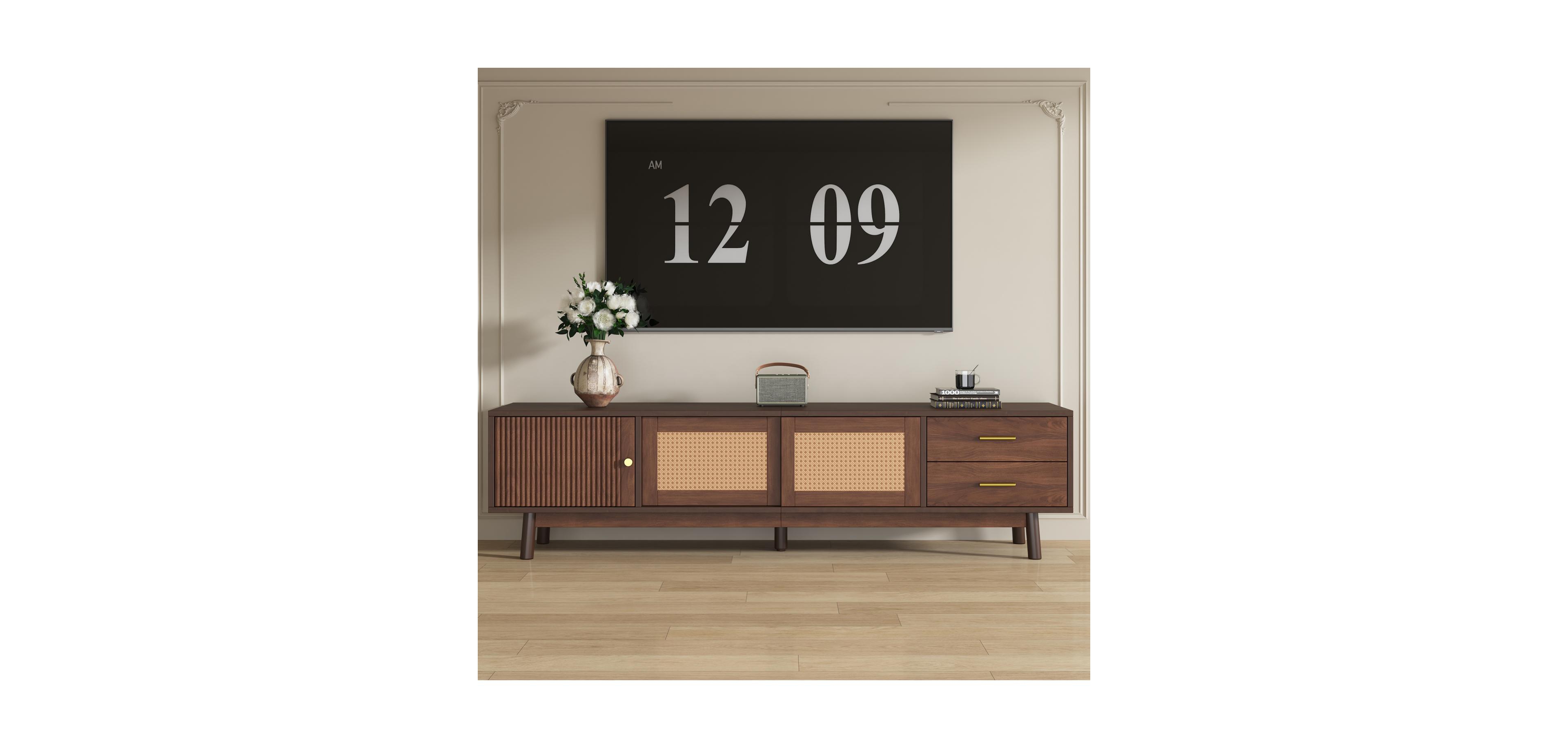 Streamdale Furniture Mid Century Modern Tv Stand - 80" TVs