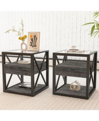 Modern End Table Set of 2
