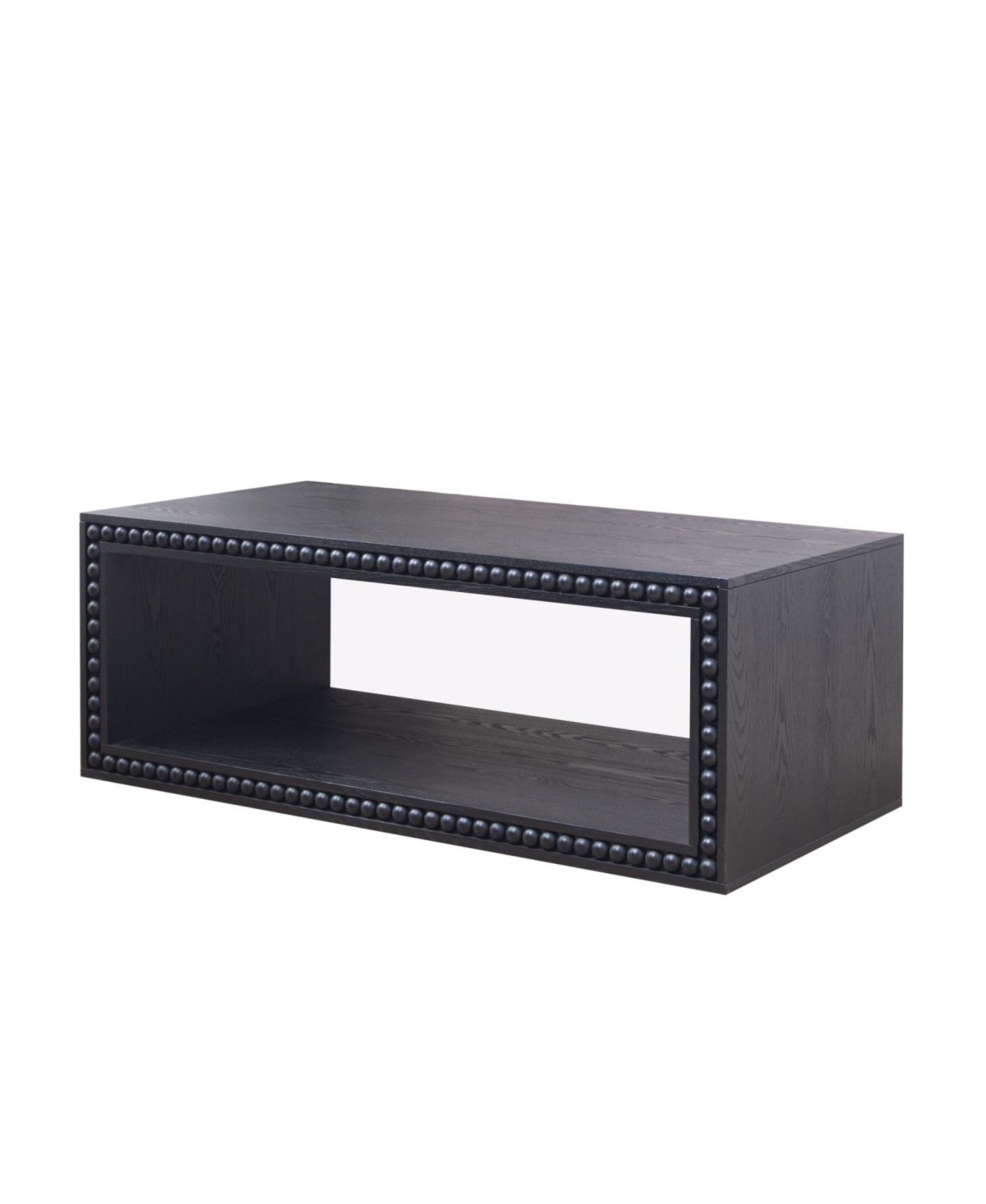 Streamdale Furniture Beaded Edge Coffee Table - 47.6" Rectangular, Open Shelf