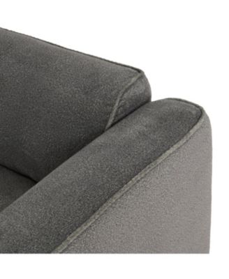 Luxury Velvet 4-Seater Sofa with Footstool & Throw Pillows