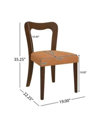 Dining Chair Without Arm(walnut+caramel) Set of 2