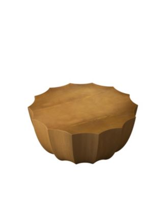 35.4" Modern Waterproof MgO Cement Coffee Table (Wood Grain