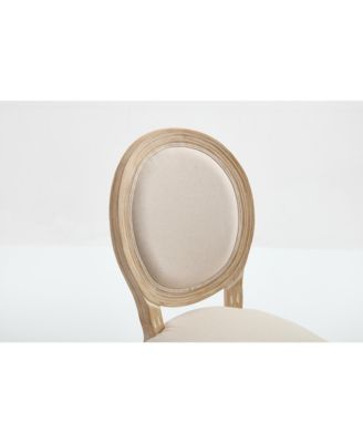 French Country Upholstered Dining Chairs, Set of 2