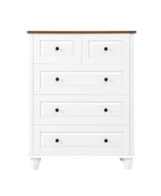 White 5-Drawer Dresser