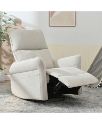 Swivel Rocker Recliner Chair, Nursery Glider, Modern Rocking Chair - Gray