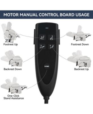 Beige Power Lift Recliner w/ Massage & Heat