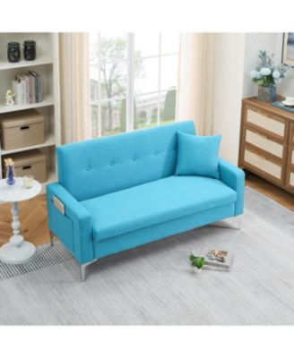 57" Comfortable Double Sofa w/ Storage