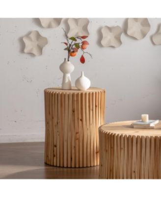 Retro Cylindrical Coffee Table Set (Textured)