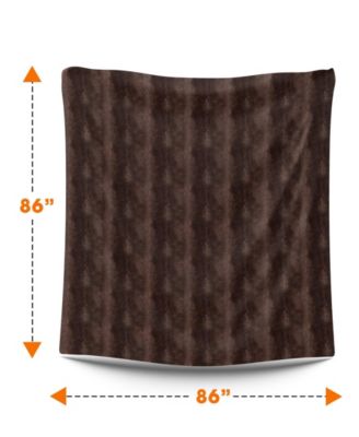 Ultra Soft Faux Fur to Microplush Reversible Oversized Throw, 86" x 86"