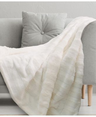 Ultra Soft Faux Fur to Microplush Reversible Oversized Throw, 86" x 86"