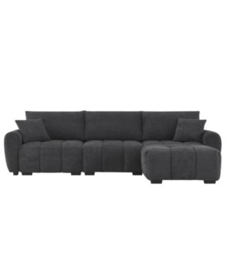110" Modular Sectional Sofa with Ottoman