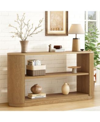 Slim Console Table with Shelf