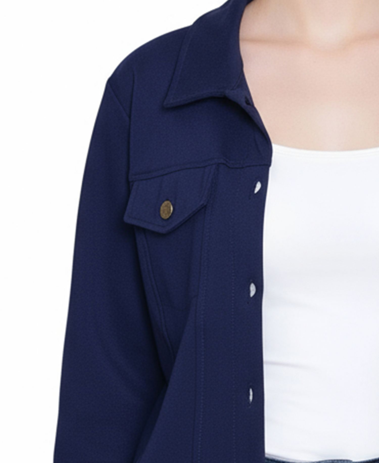 Petite Long Sleeve Ponte Jacket