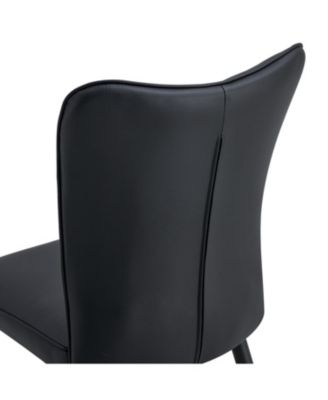 Modern Black PU Chairs - Set of Two