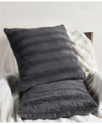Faux-Fur 2-Pack Decorative Pillows, 18" x 18"