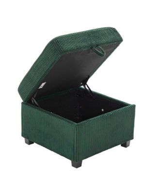 L-Shaped Sectional Sofa w/ Storage Ottoman, USB, Cup Holder