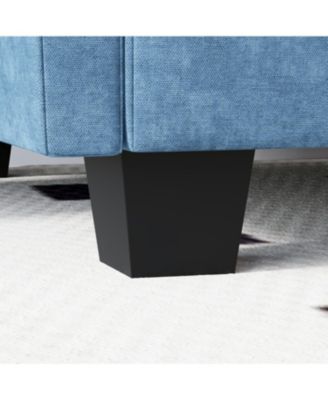 141.5" U-Shaped Sofa Couch with Ottoman & Pockets