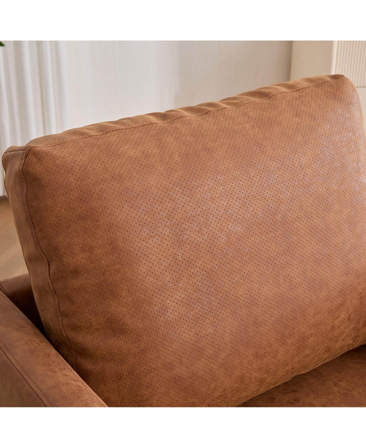 Streamdale Furniture Streamdale 30.7" Swivel Accent Chair - Brown Pu