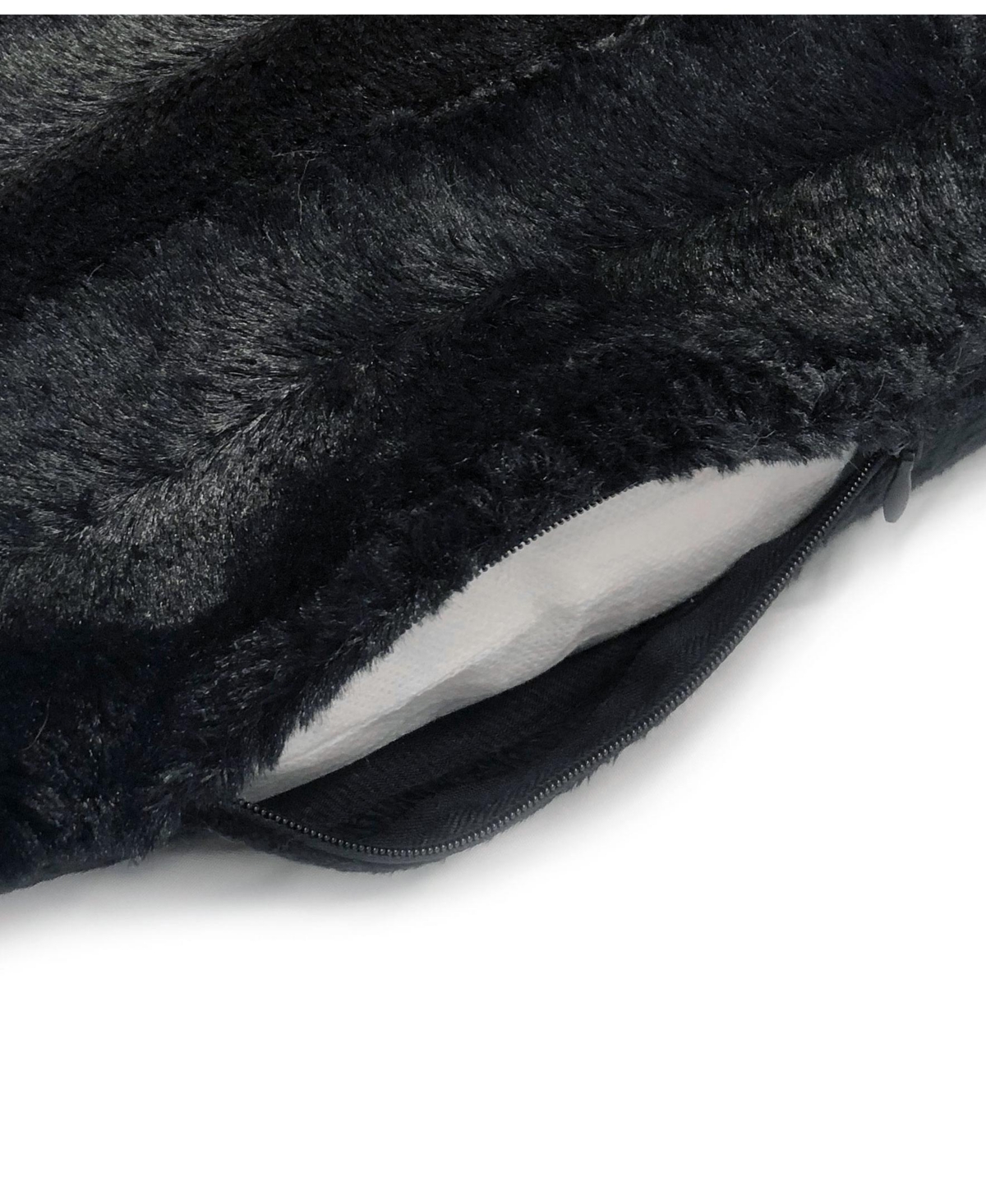 Cheer Collection Faux-Fur 2-Pack Decorative Pillows, 12" x 20"