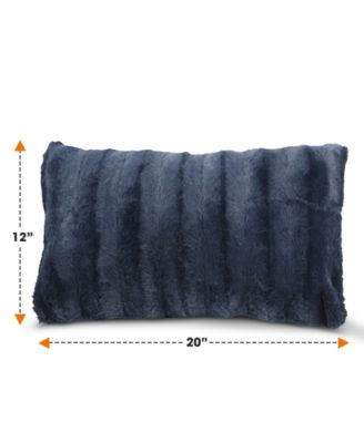 Faux-Fur 2-Pack Decorative Pillows, 12" x 20"