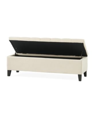 Streamdale Button Tufted Diamond Stitch Storage Ottoman Bench